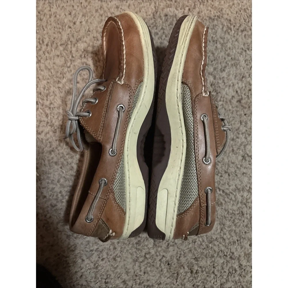 Sperry  Top Sider Brown Leather Boat Shoes Men's Sz 10 Beach Casual